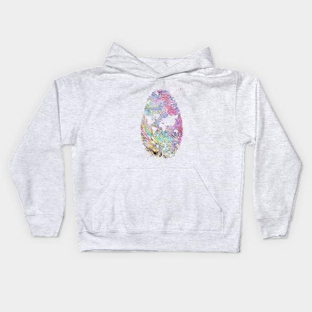 Fingerprint Kids Hoodie by erzebeth